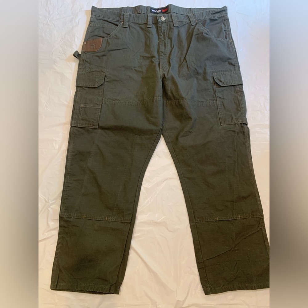 Wrangler Riggs Workwear Men's Green Canvas Pants 46x30